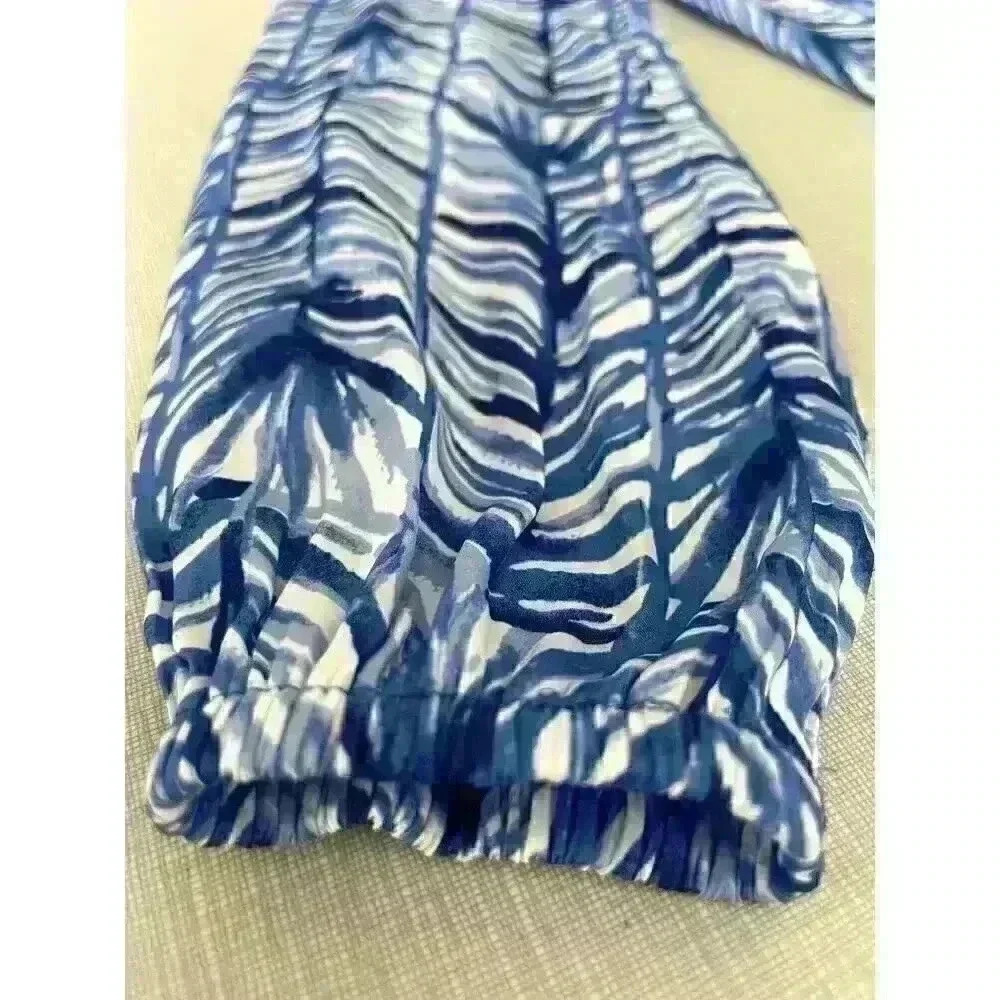 Lilly Pulitzer Sz XS Colby Romper Blue Palm Print Summer Vacation Travel Night - Picture 10 of 16